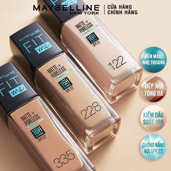 Kem Nền MAYBELLINE Kiềm Dầu, Cho Lớp Nền Mịn Lì Tự Nhiên Fit Me Matte Poreless Foundation 30ml