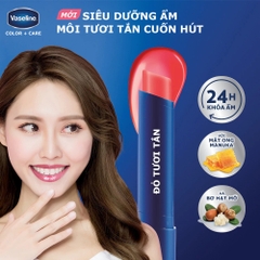 Son Dưỡng Môi Vaseline Dưỡng Ẩm Môi Mềm Mại Lip Care Colour + Care 3g
