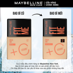 Kem Nền MAYBELLINE Tươi Mướt Chống Nắng Bảo Vệ Da SPF50 Fit Me Fresh Tint 30ml