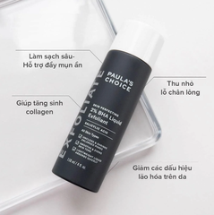 Tẩy Tế Bào Chết Hóa Học Paula's Choice Thu Nhỏ Lỗ Chân Lông, Giảm Mụn Đầu Đen Và Mụn Ẩn Skin Perfecting 2% BHA Liquid Exfoliant