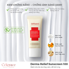 [SPECSAL24] Kem Chống Nắng Cell Fusion C Giúp Làm Dịu Tổn Thương Derma Relief Suncreen 100 SPF50++++