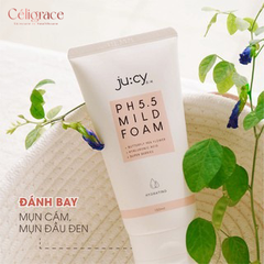 [Mẫu Mới] Sữa Rửa Mặt Ju:cy pH5.5 Mild Foam 130ml