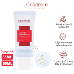[SPECSAL24] Kem Chống Nắng Cell Fusion C Cấp Ẩm Dịu Da Aquatica Sunscreen 100 SPF 50+ / PA++++