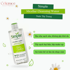Nước Tẩy Trang Lành Tính Simple Kind To Skin Micellar Cleansing Water
