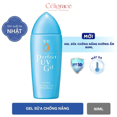 Gel Sữa Chống Nắng Senka Ẩm Mượt Cho Da Khô Perfect UV Gel SPF50/PA++++ 80ml