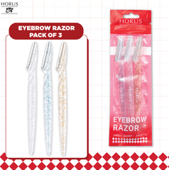 Dao Cạo Lông Mày HORUS Eyebrow Razor Pack Of 3 (Bịch 3 Cây) 5.3g
