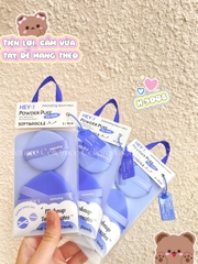H-9008 - Set 2 Bông Mút Tán Kem Nền, Phấn Nước HEY Powder Puff 21g