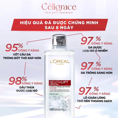 Nước Tẩy Trang L'OREAL Làm Sạch Sâu Cho Da Dầu Revitalift Crystal Purifying Micellar Water (Nắp Xám)