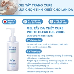 Gel Tẩy Tế Bào Chết CURE Làm Sạch Sâu, Kiềm Dầu, Sáng Da Và Mờ Thâm White Clear Gel #Medicated