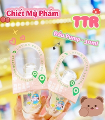 [1 CHAI] Chai Nhựa Chiết Mỹ Phẩm Tiện Lợi TTR Dạng Tròn - Đầu Pump