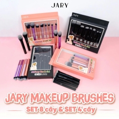 Bộ Cọ Trang Điểm 4 Cây Kèm Túi Đựng Da PU JARY Makeup Brush Set