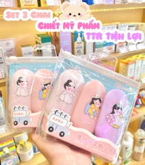 CM-2331 - Set 3 Tuýp Chiết Mỹ Phẩm, Dầu Gội, Sữa Tắm Du Lịch TTR 60mlx3