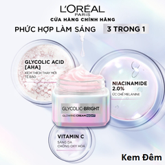 Kem Dưỡng Da L'OREAL Hỗ Trợ Mờ Thâm Nám Glycolic Bright Glowing Cream 50ml
