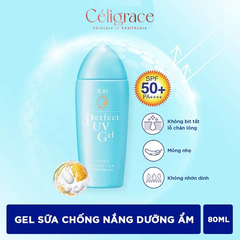 Gel Sữa Chống Nắng Senka Ẩm Mượt Cho Da Khô Perfect UV Gel SPF50/PA++++ 80ml