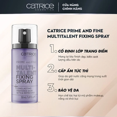 Xịt Khóa Nền Kiềm Dầu, Giữ Ẩm, Căng Bóng, Lâu Trôi Catrice Fixing Spray 50ml