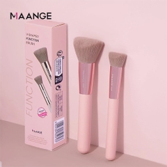 MAANGE - Bộ 2 Cọ Kem Nền/Tạo Khối/Che Khuyết Điểm Pink Edition 55070
