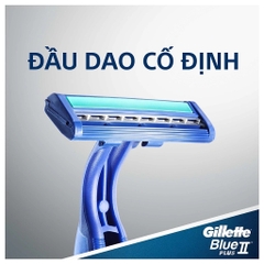 Dao Cạo Cán Xanh Gillette Blue II Plus (Gói 5 Tặng 1)
