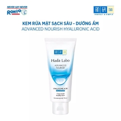 Kem Rửa Mặt Hada Labo Sạch Sâu Dưỡng Ẩm Advanced Nourish Hyaluronic Acid Cleanser 80g