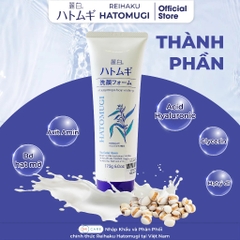 Sữa Rửa Mặt Hatomugi Tẩy Trang & Hỗ Trợ Dưỡng Sáng Da Nhật Bản Cleansing & Facial Washing 170g
