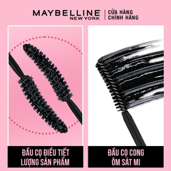 Mascara MAYBELLINE Làm Dài Và Cong Mi, Không Lem Không Trôi The Hyper Curl Mascara 9.2g (Đen Hồng)