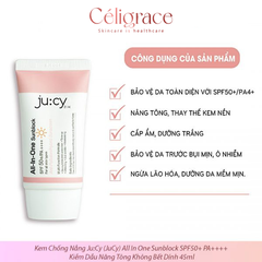[Tuýp Mới 50ml] Kem Chống Nắng Ju:cy Nâng Tone All-In-One Sunblock SPF50+ PA++++