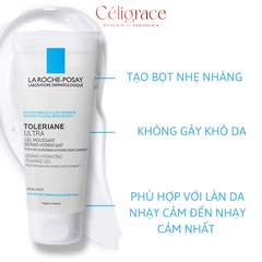 [CLESAL2401 - DATE 07/2024] Gel Rửa Mặt Làm Sạch Dịu Nhẹ, Dưỡng Ẩm Dành Cho Da Nhạy Cảm La Roche-Posay Toleriane Ultra Dermo-Hydrating Foaming Gel Amino Acid Cleanser 100ml