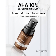 Serum DrCeutics Loại Bỏ Tế Bào Chết, Làm Sáng Da, Ngăn Ngừa Lão Hóa AHA 10% Exfoliating Serum