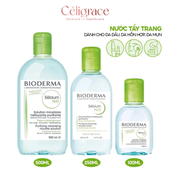Nước Tẩy Trang Bioderma Dành Cho Da Dầu & Hỗn Hợp Sébium H2O (Nắp Xanh Lá)