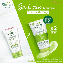 Sữa Rửa Mặt Simple Dưỡng Ẩm Cho Da Khỏe Và Mịn Màng Moisturising Facial Wash 150ml (Xanh Lá)