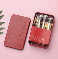 BC24 - Bộ Cọ Hộp Sắt VACOSI My Darling Travel Brush (Set 8 Cây)