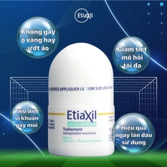 Lăn Khử Mùi EtiaXil Detranspirant Traitement Roll-On Peaux 15ml