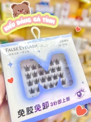 H-9078 - Mi Giả Từng Cụm HEY Tự Dính Không Dùng Keo, Phong Cách Cá Tính