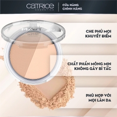 Phấn Phủ CATRICE Dạng Nén Kiềm Dầu All Matt Plus Shine Control Powder #010 Transparent 10g