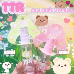 [1 CHAI] Chai Nhựa Chiết Mỹ Phẩm Tiện Lợi TTR Đầu Pump (Có Nắp Đậy)