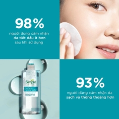 Nước Tẩy Trang Simple Cho Da Dầu Mụn Purifying Micellar Water 400ml