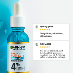 Serum GARNIER Dưỡng Sáng Da, Mờ Thâm Nám Skin Naturals Bright Complete Anti - Acne Booster Serum 30ml