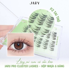 Lông Mi Cụm Có Sẵn Keo Jary Pro Cluster Lashes - Hộp Nhựa 6 Hàng (Không vỏ giấy)