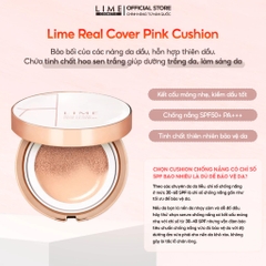 Phấn Nước Kiềm Dầu, Che Phủ Cao LIME Real Cover Pink Cushion SPF 50+/PA+++ 20g
