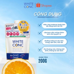 Kem Dưỡng Thể White Conc Làm Sáng Da Toàn Thân CC Cream 200g