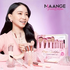 MAANGE - Bộ 10 Cọ Trang Điểm Pinkedition Kèm Hộp Giấy Đựng Cọ 55075