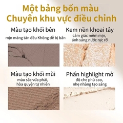 Bảng Phấn Bắt Sáng Và Tạo Khối VEECCI 4 Ô Tự Nhiên Lâu Trôi Chống Nước 9g