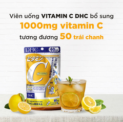 Viên Uống DHC Bổ Sung Vitamin C, Hỗ Trợ Sức Đề Kháng, Trắng Da Hard Capsules (Dạng Túi)