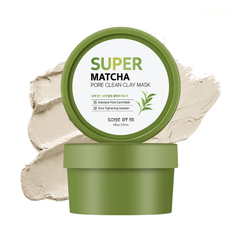 Mặt Nạ Đất Sét Trà Xanh Some By Mi Giúp Làm Sạch, Thu Nhỏ Lỗ Chân Lông Super Matcha Pore Clean Clay Mask 100g