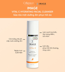[SPECSAL24] Sữa Rửa Mặt IMAGE Dưỡng Ẩm Làm Trắng Da Vital C Hydrating Facial Cleanser 177ml
