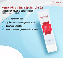 [SPECSAL24] Kem Chống Nắng Cell Fusion C Cấp Ẩm Dịu Da Aquatica Sunscreen 100 SPF 50+ / PA++++