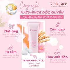 Chống Nắng Serum Senka 3 In 1 Dưỡng Sáng Da Nâng Tông Aqua Bright Serum In CC SPF 50+ PA++++ 40g