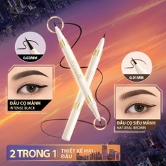 Bút Kẻ Mắt Dạng Lỏng 2 Đầu FOCALLURE Ultra-Skinny Liquid Eyeliner LL01