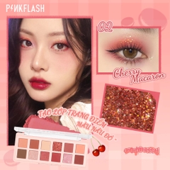 Phấn Mắt PINKFLASH 12 Ô Lâu Trôi Có Nhũ Ánh Kim Pink Dessert Pro Touch Eyeshadow Palette PF-E15