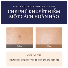 [DƯỠNG ẨM - XANH] Phấn Nước Lime Dưỡng Ẩm V Collagen Ample Cushion SPF50+ PA+++  20g