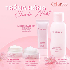 Chống Nắng Serum Senka 3 In 1 Dưỡng Sáng Da Nâng Tông Aqua Bright Serum In CC SPF 50+ PA++++ 40g